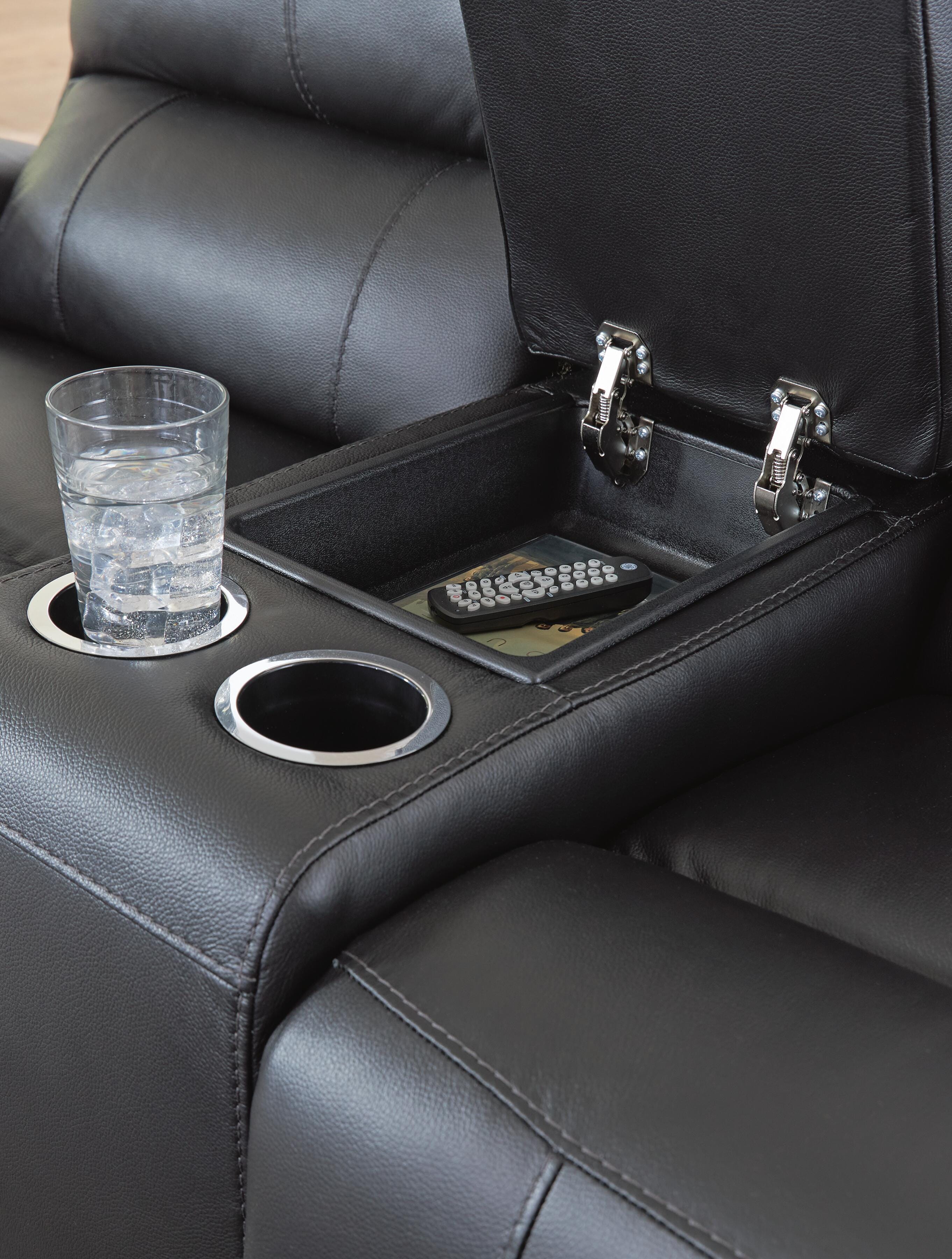 Glossmore Reclining Loveseat with Console