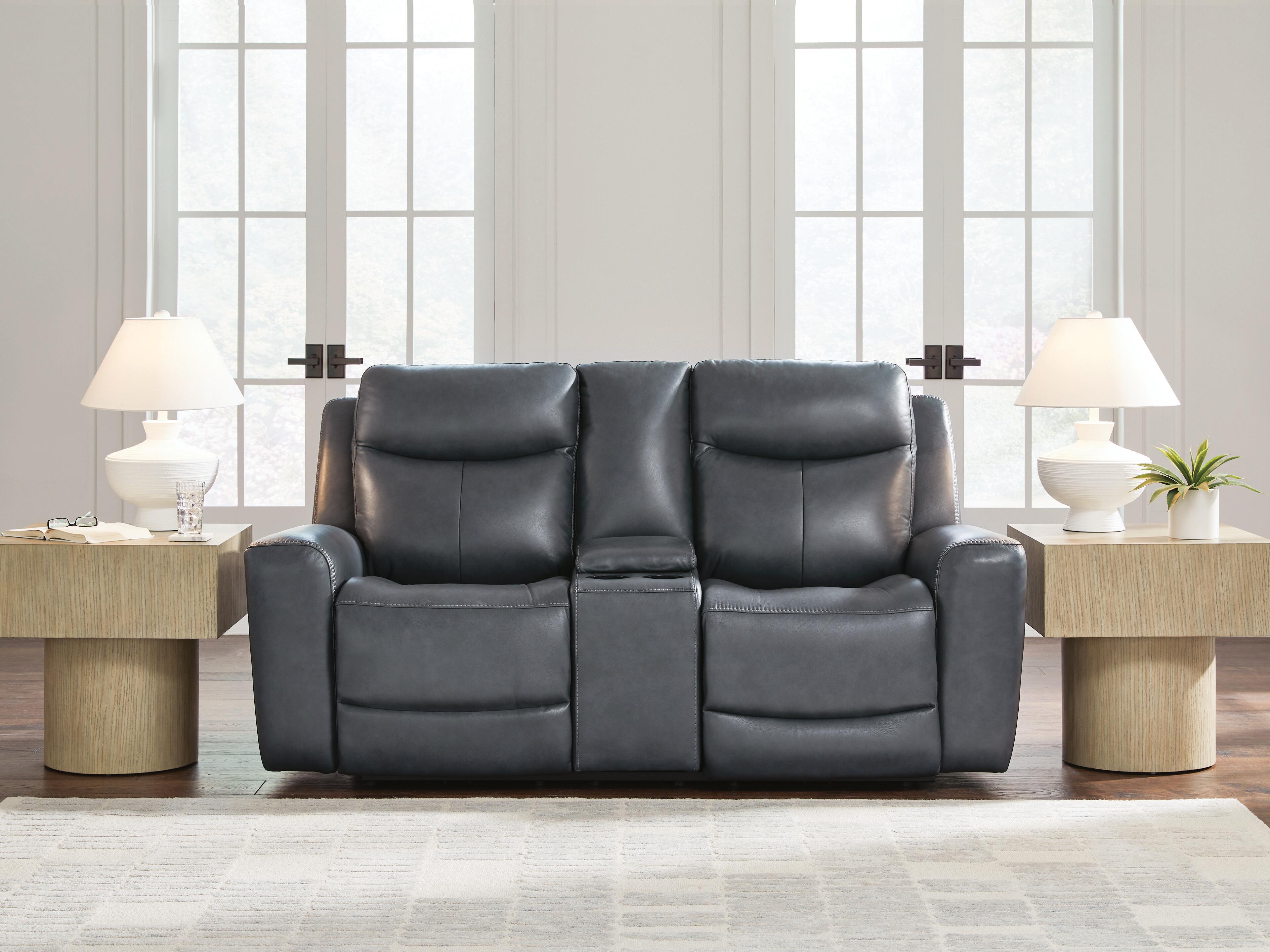 Dar Furniture - Ashley Furniture - Bexhurst Power Reclining Loveseat - PWR REC Loveseat/CON/ADJ HDRST / Admiral - PCU1210018
