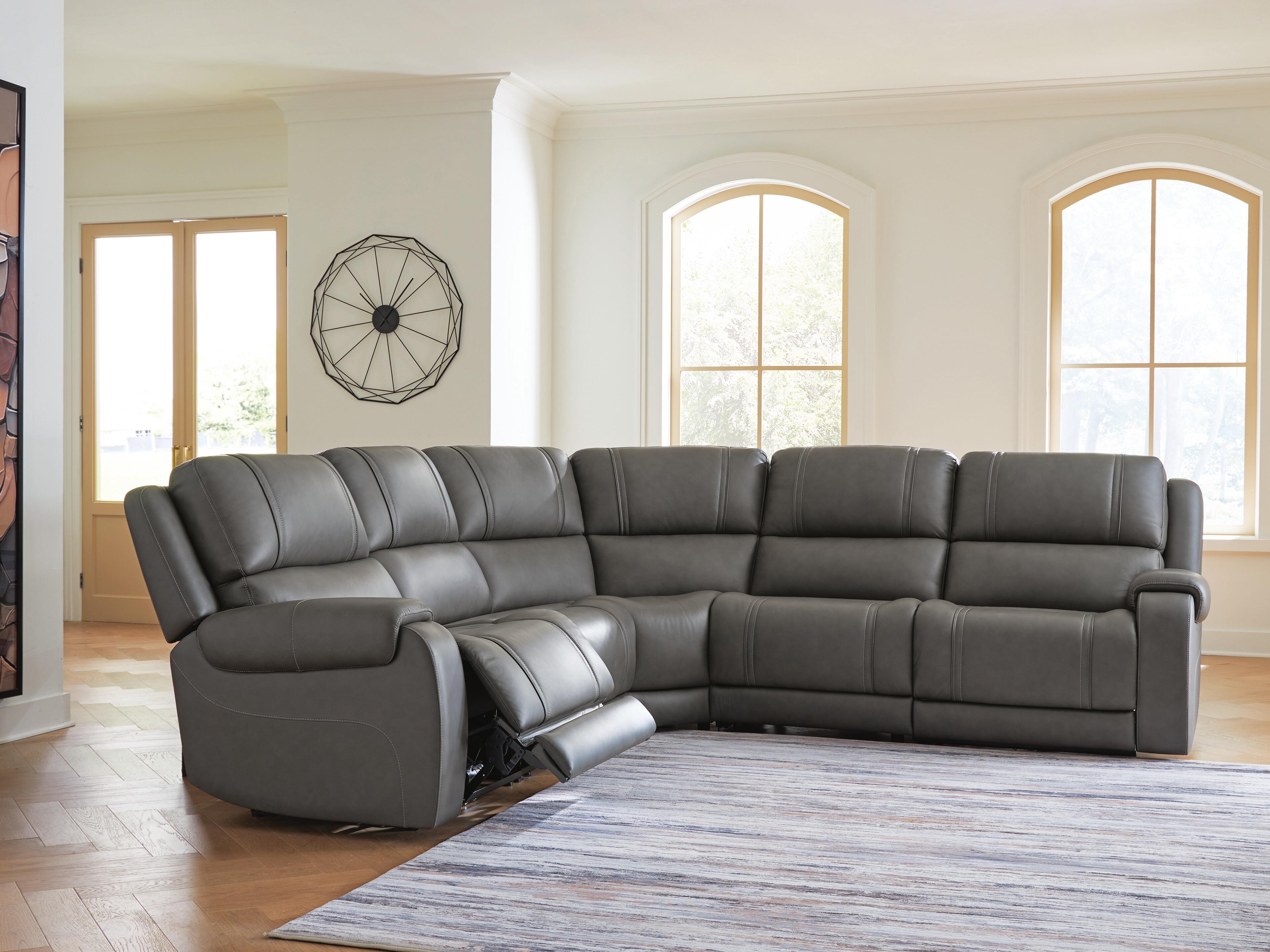 Dar Furniture - Ashley Furniture - 5Z - Pittson 5-Piece Power Reclining Sectional - 5-Piece Power Reclining Sectional / Anchor - PCU12600S4