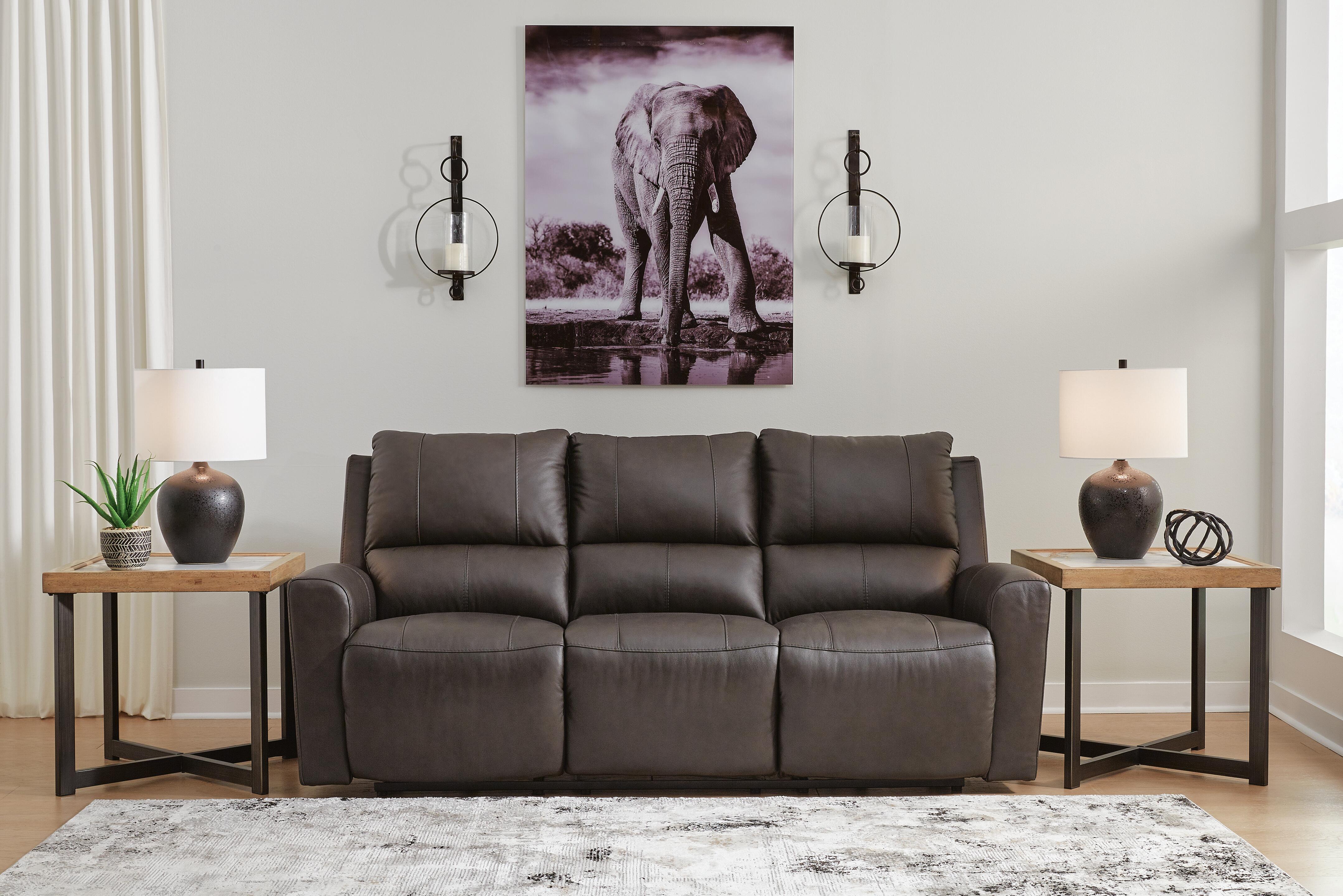 Dar Furniture - Ashley Furniture - Boxmere Power Reclining Sofa - Reclining Power Sofa / Storm - U1310087