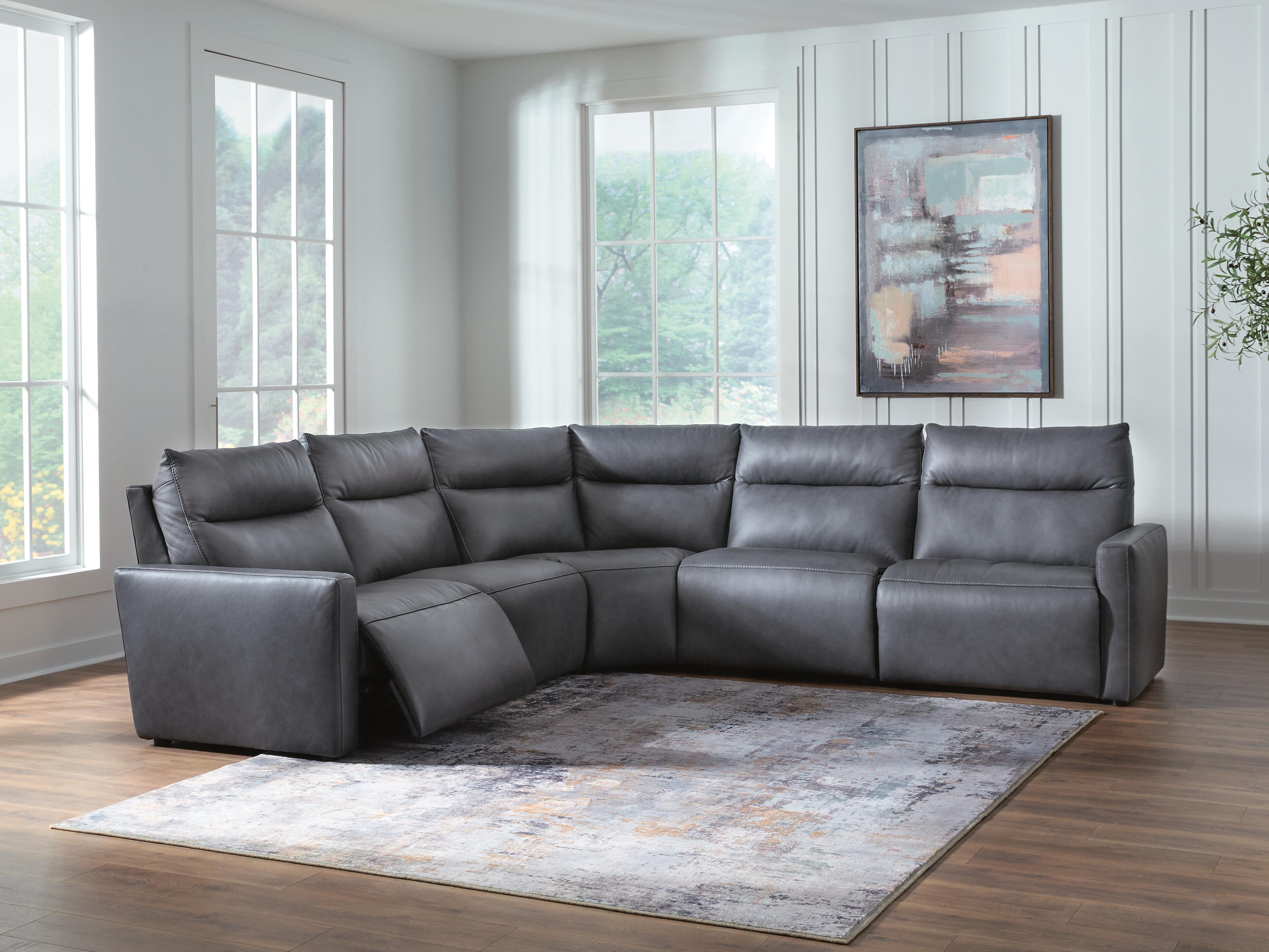Dar Furniture - Ashley Furniture - ModZ 5-Piece Power Reclining Sectional - 5-Piece Power Reclining Sectional / Blue - U14001S6