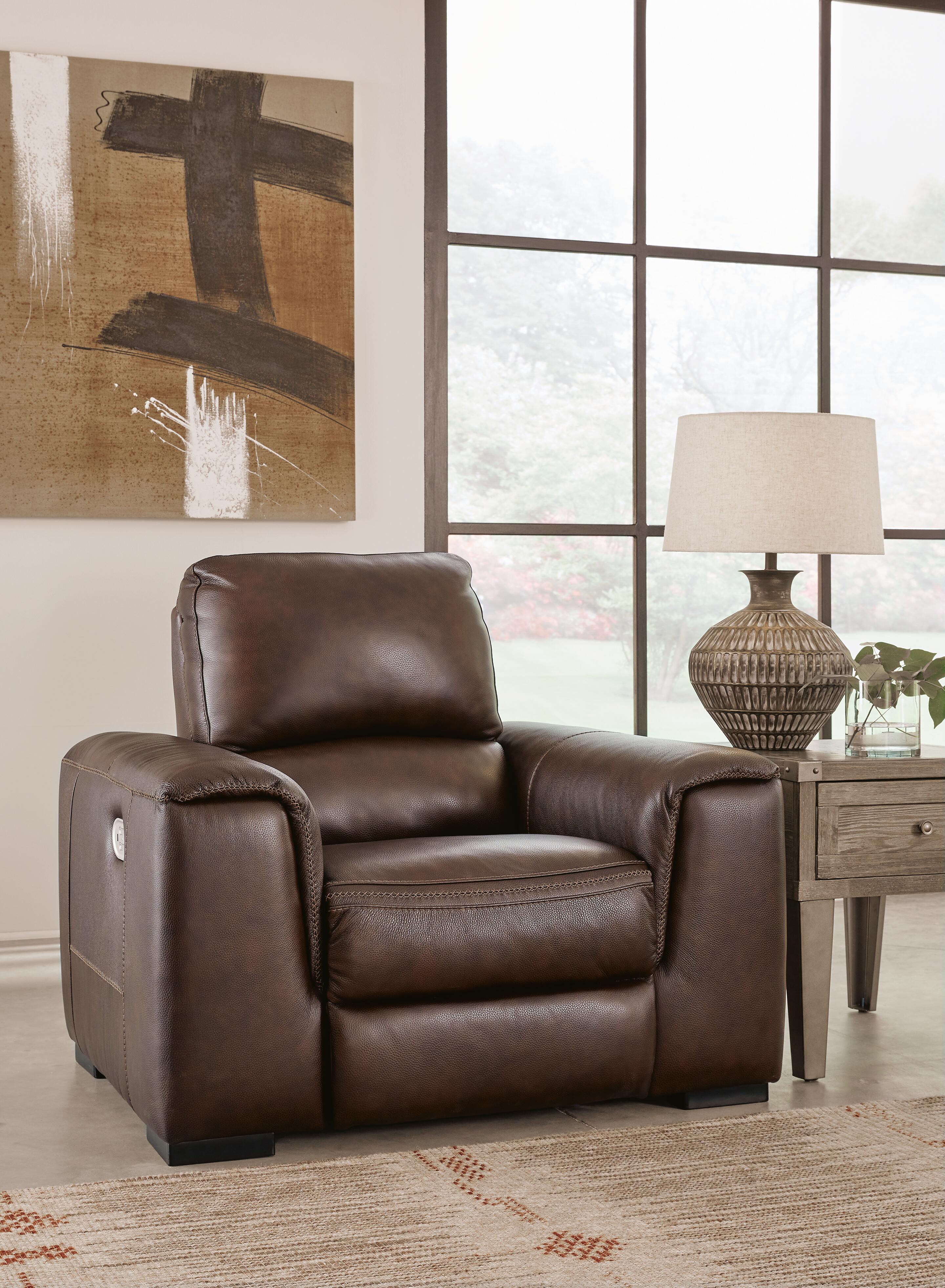 Dar Furniture - Ashley Furniture - Alessandro Power Recliner - PWR Recliner/ADJ Headrest / Walnut - U2550213