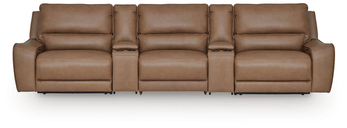 DeepWakes 5-Piece Reclining Sectional with Storage Consoles