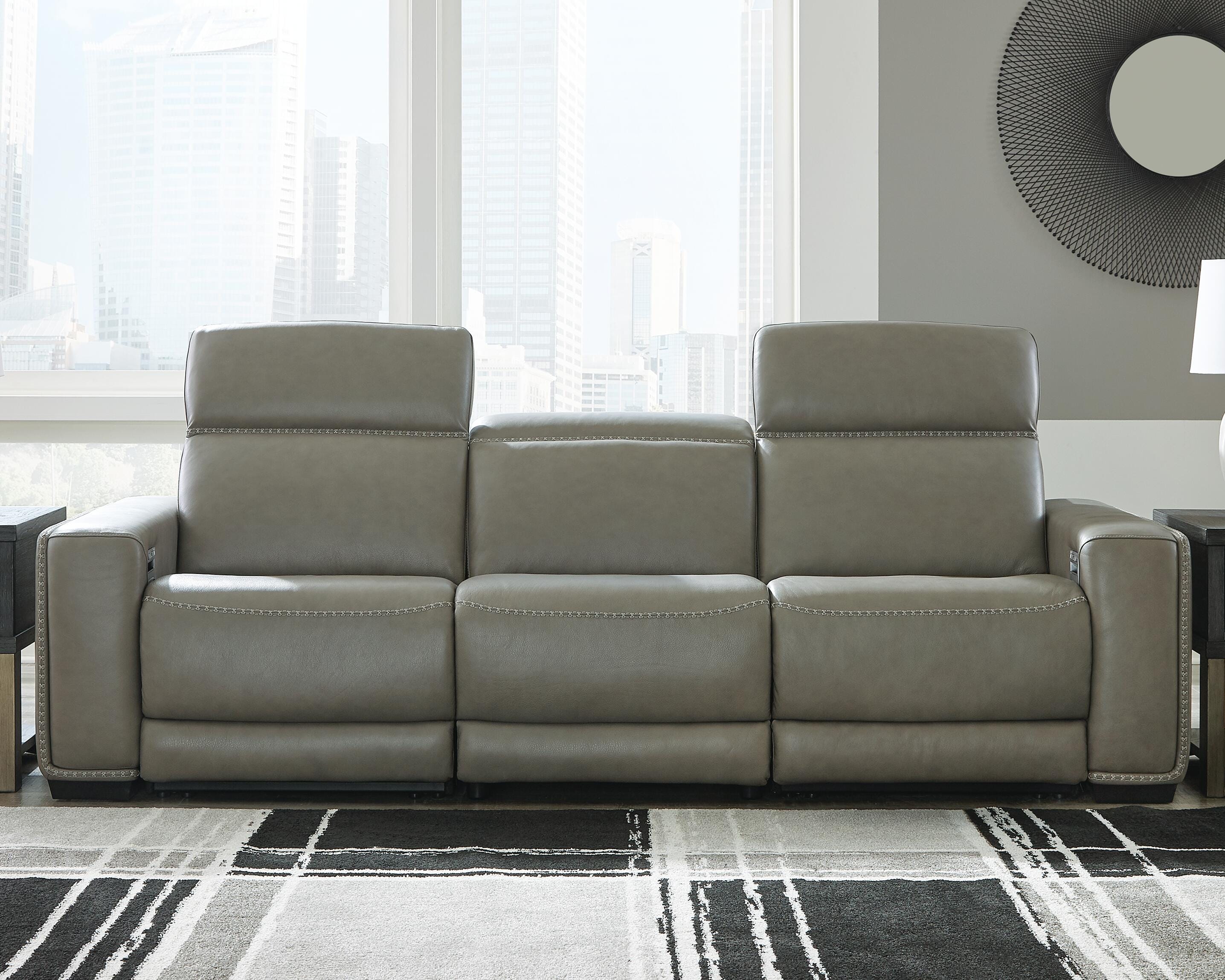 Dar Furniture - Ashley Furniture - Correze 3-Piece Power Reclining Sectional Sofa - 3-Piece Power Reclining Sectional Sofa / Gray - U94202S2
