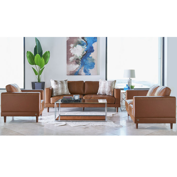 Hampton Sofa in Fiero Tan (Top Grain/PVC)