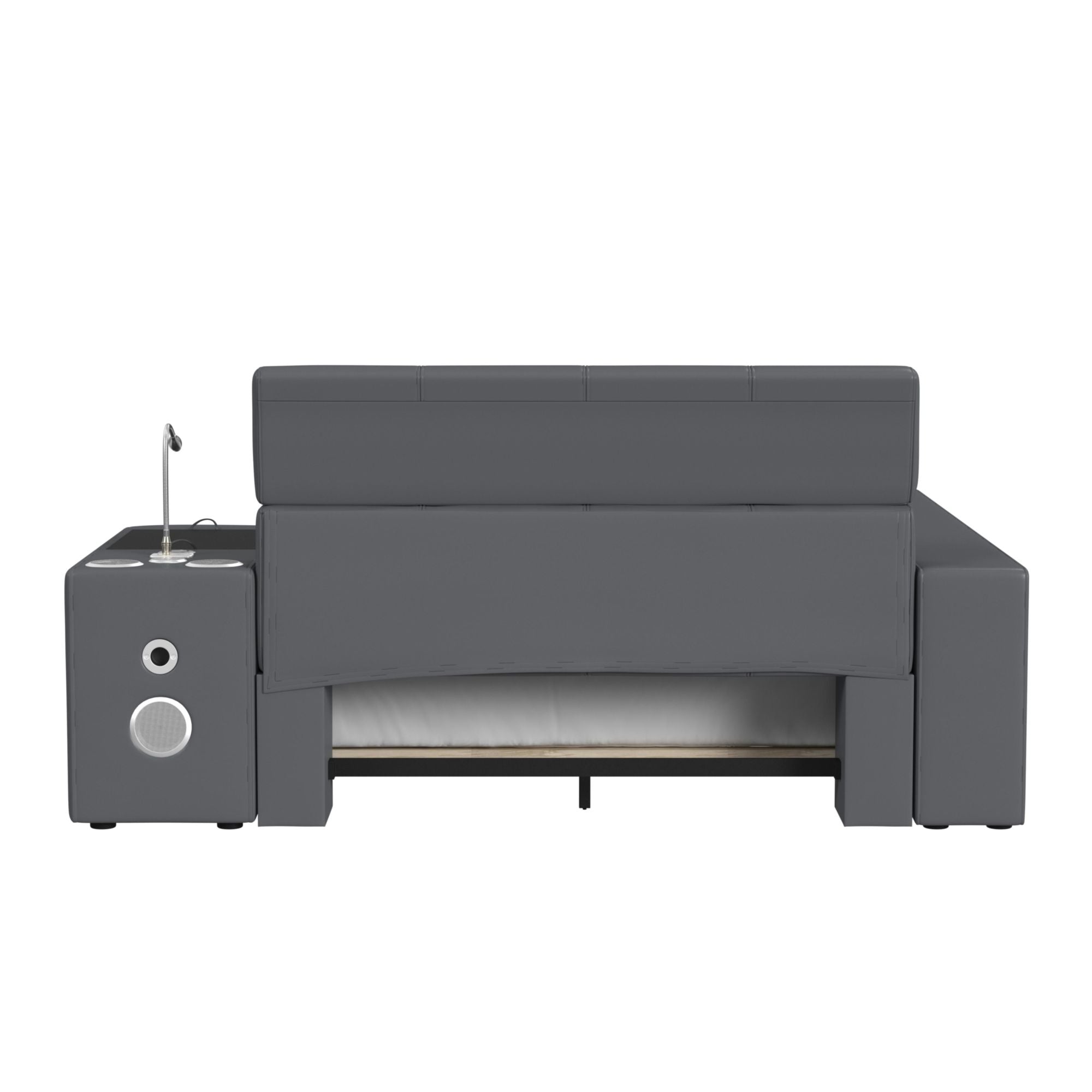 Valari Full Transformer Bed with Electronic Features in Grey PU