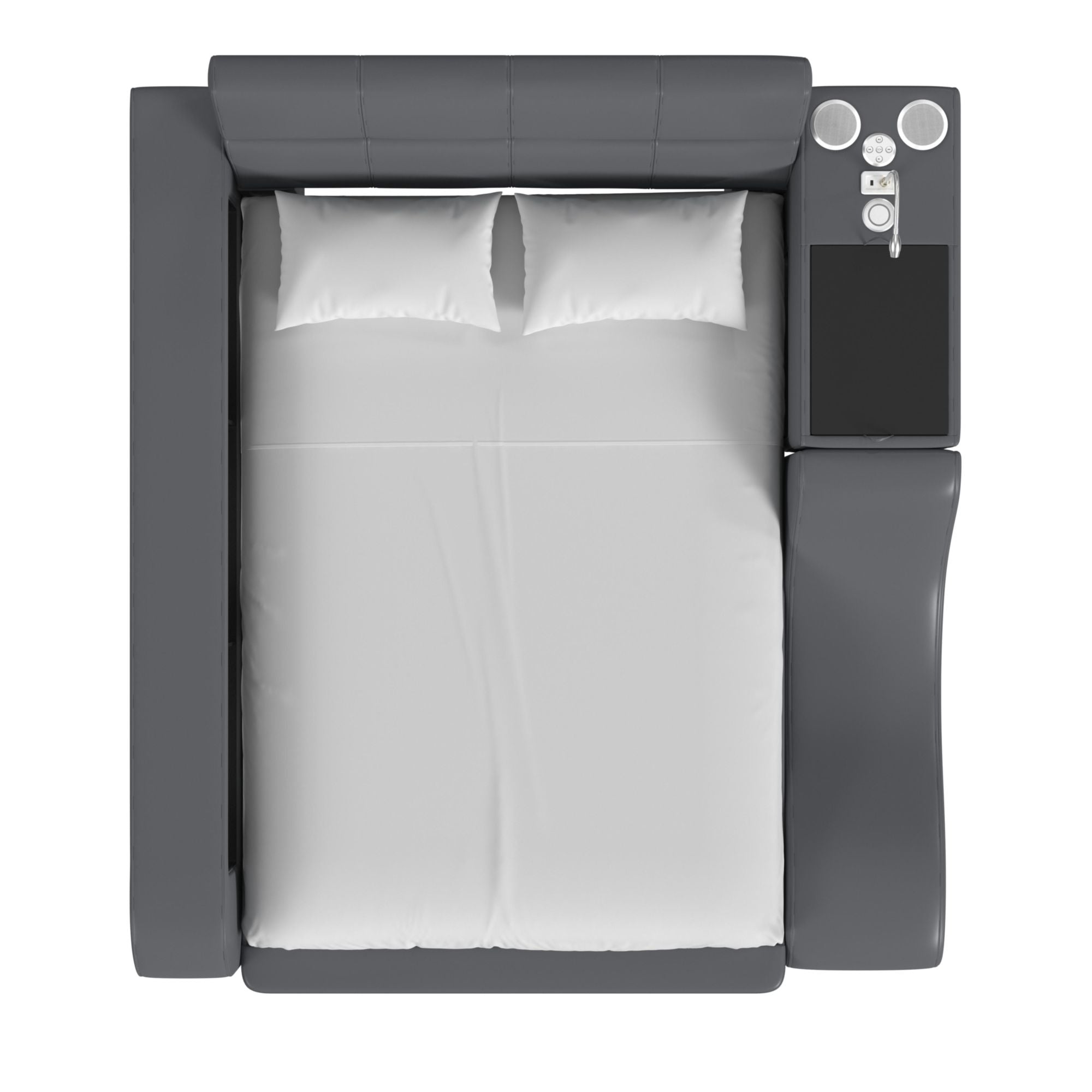 Valari Full Transformer Bed with Electronic Features in Grey PU
