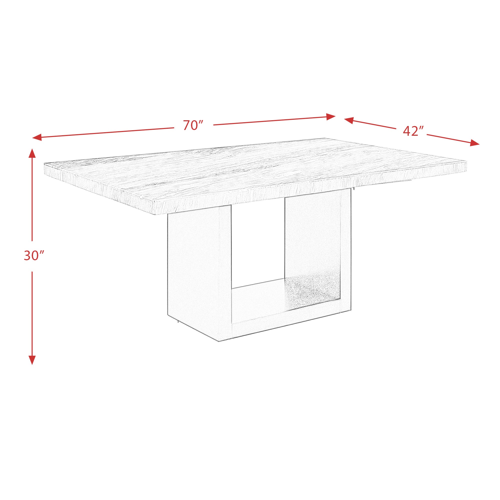 Valentino White Dining Table