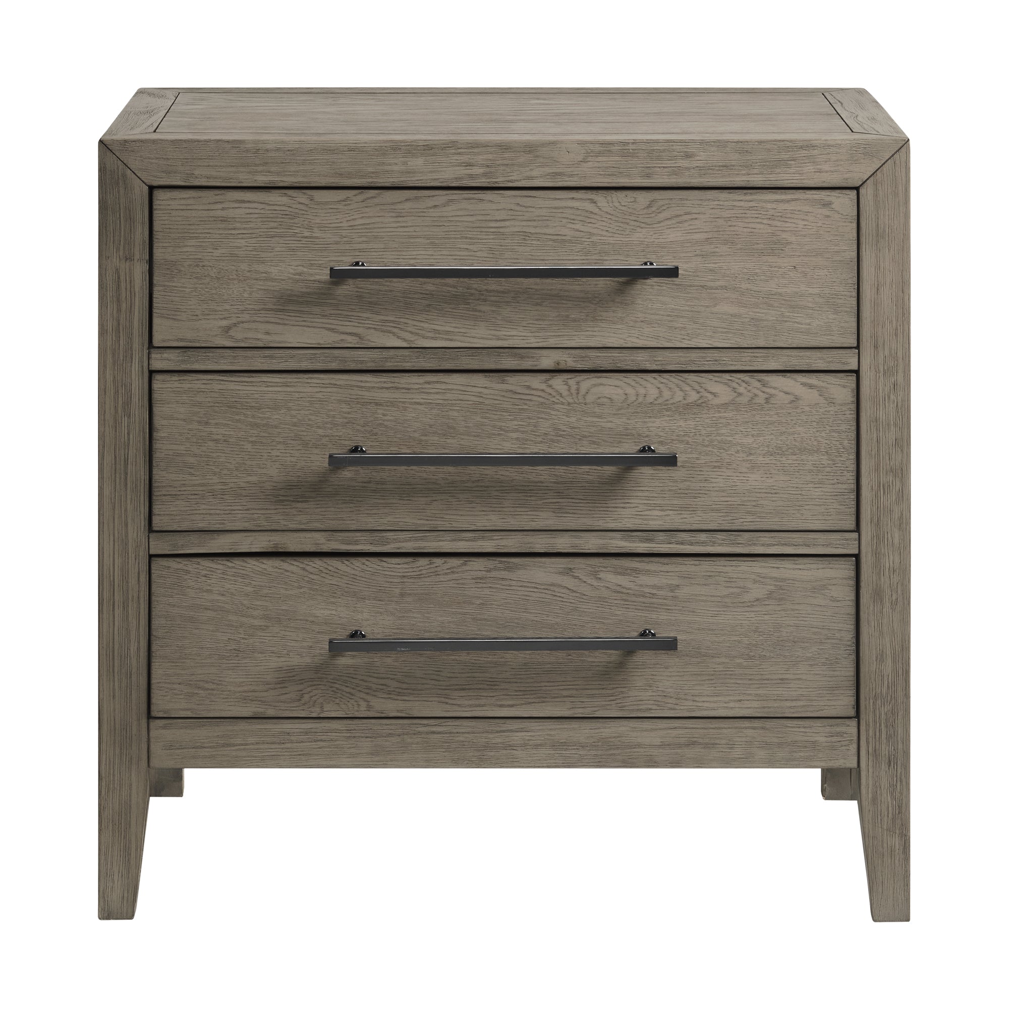 Versailles Contemporary 3-Drawer Nightstand in Grey