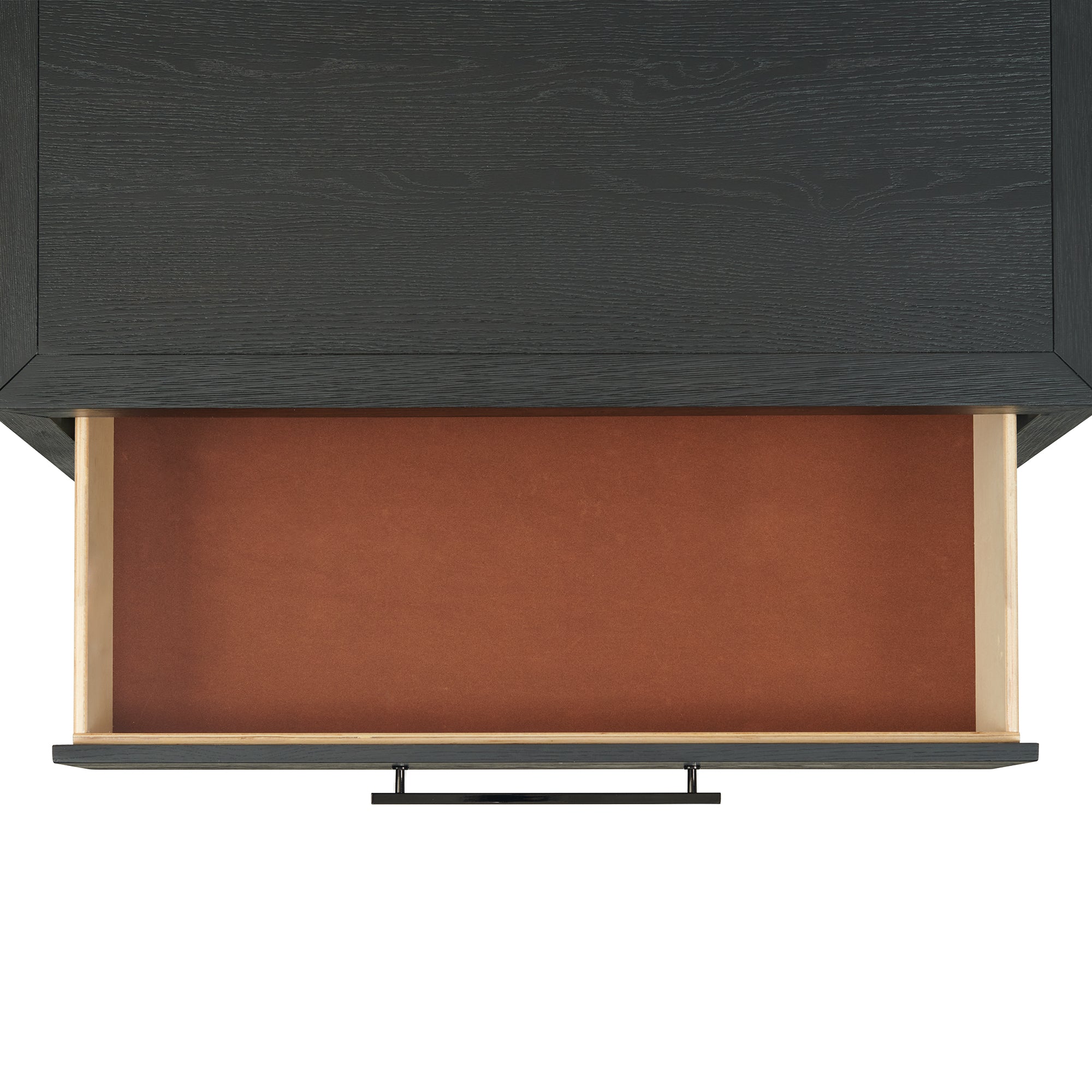 Versailles Contemporary 3-Drawer Nightstand in Black