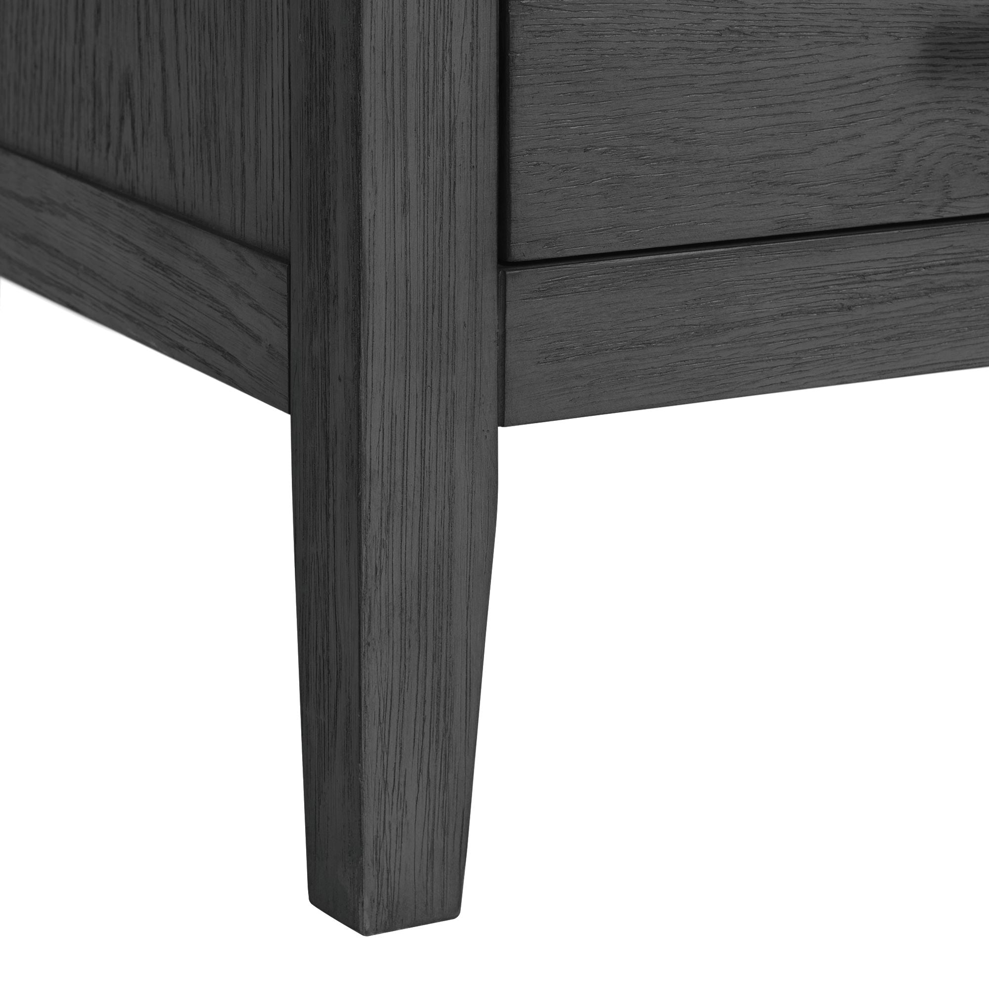Versailles Contemporary 3-Drawer Nightstand in Black