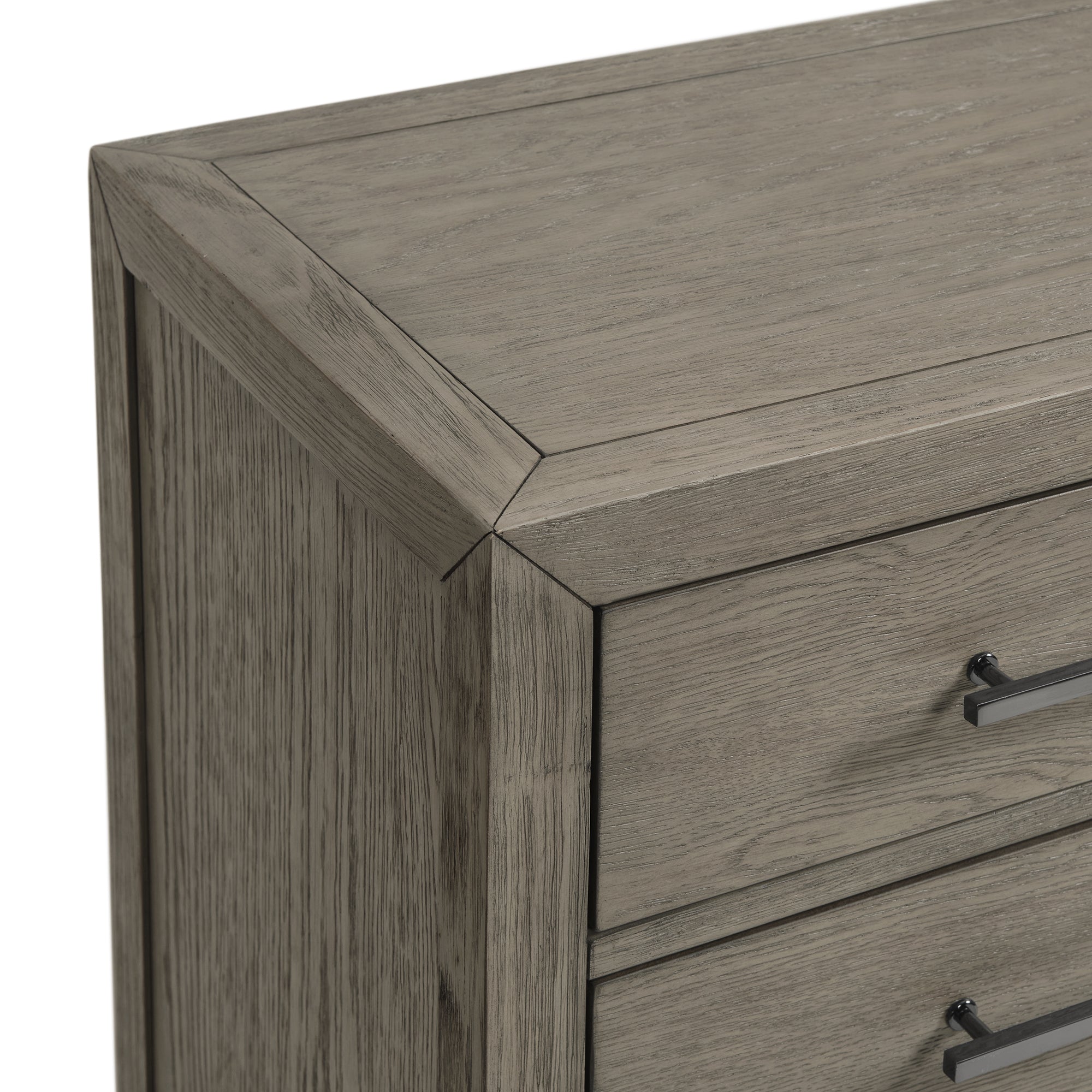 Versailles Contemporary 3-Drawer Nightstand in Grey