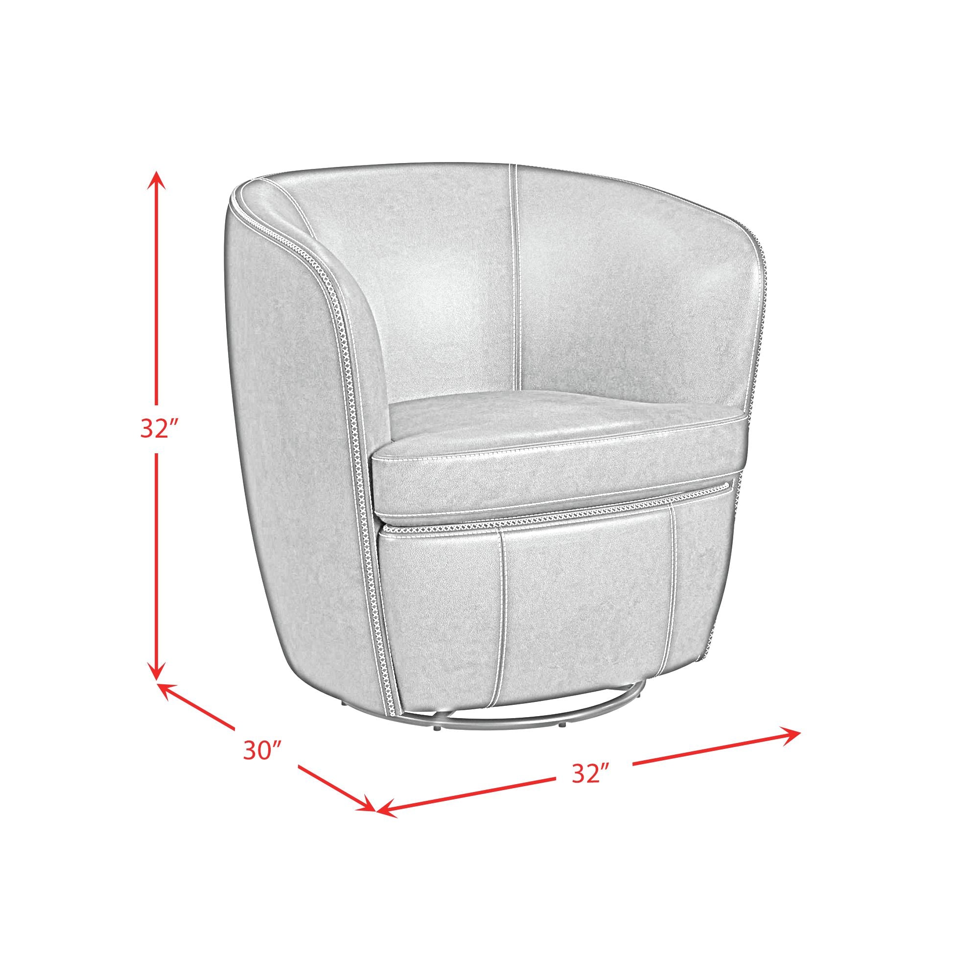Vito Swivel Chair in Pebble Black