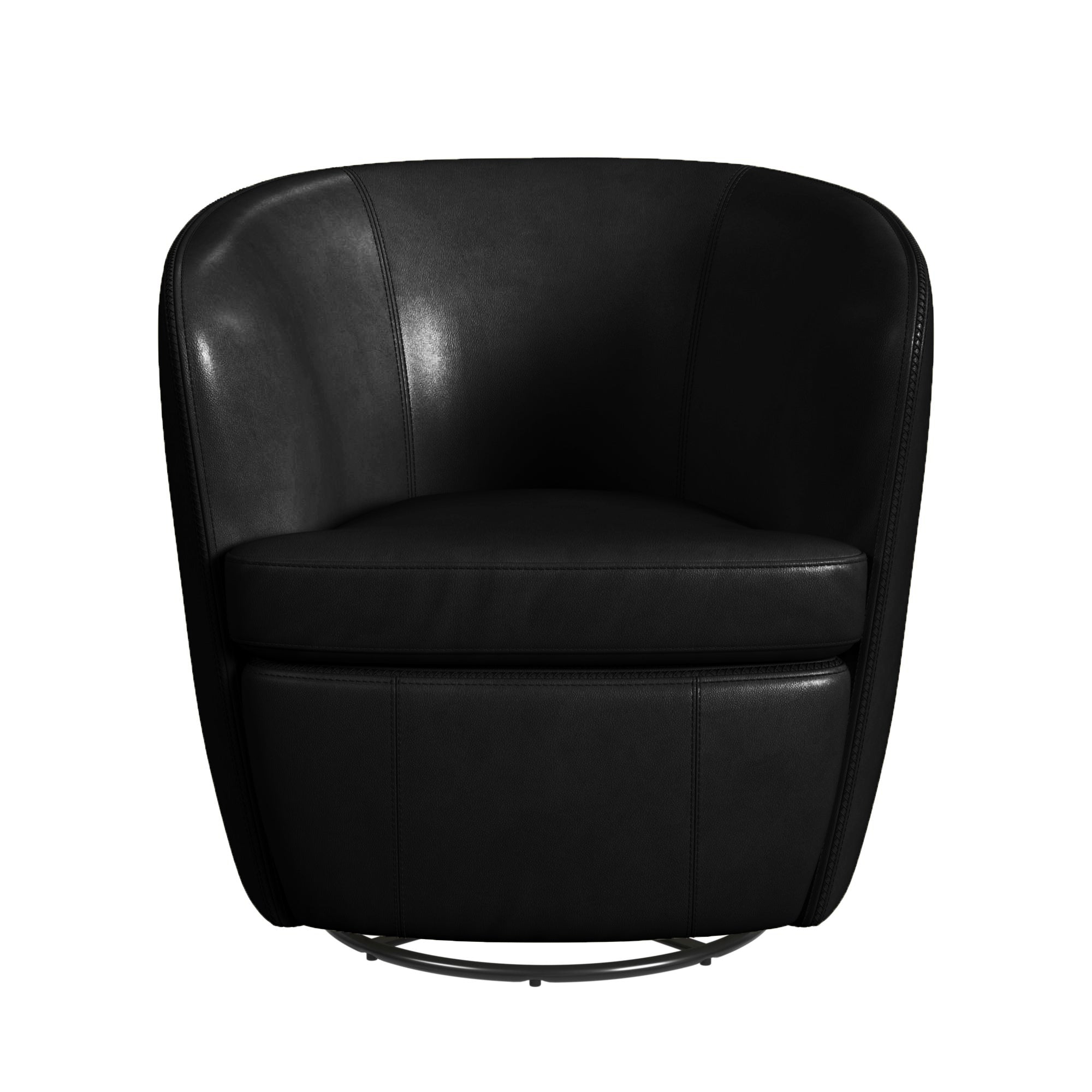 Vito Swivel Chair in Pebble Black