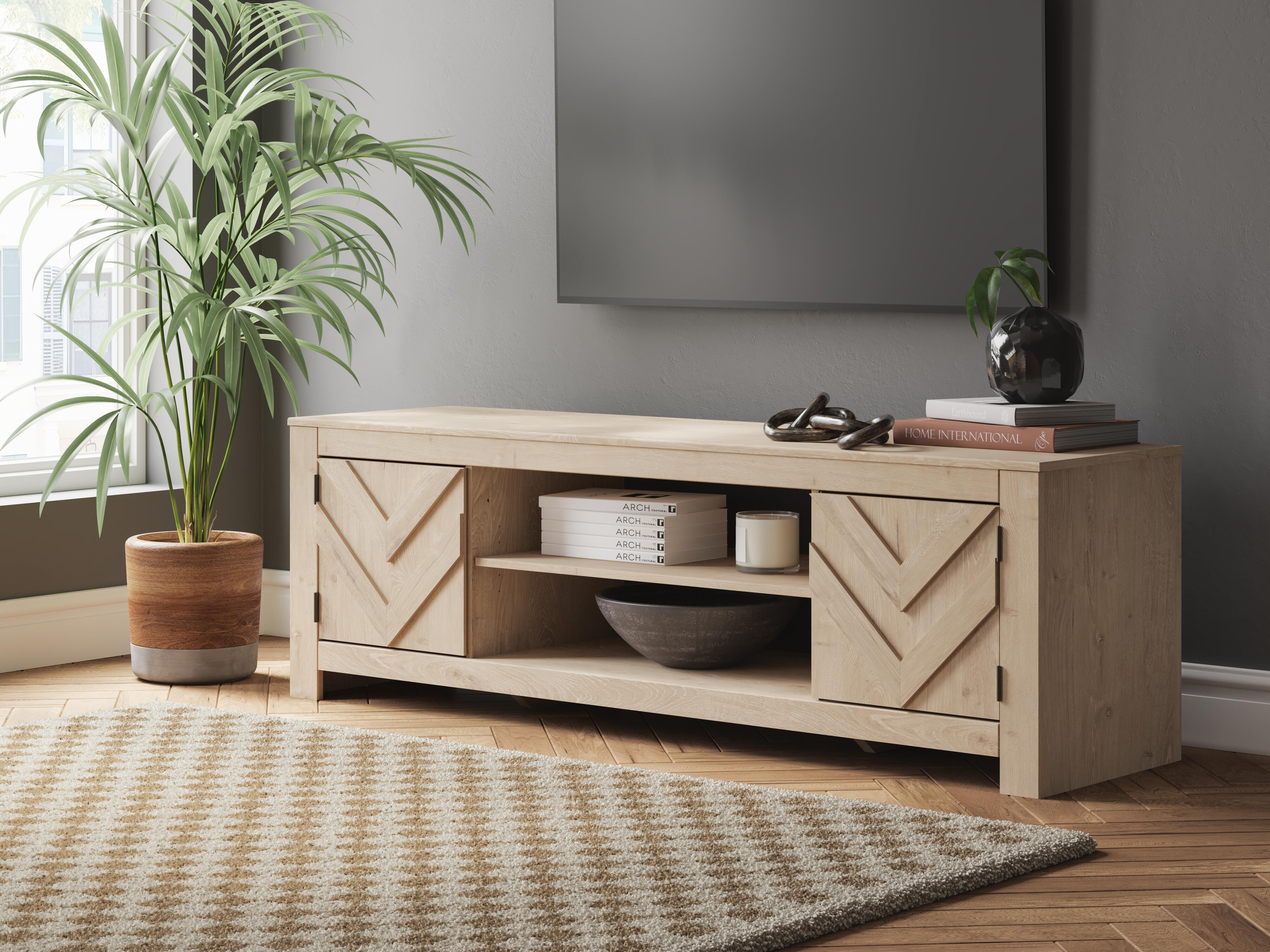 Dar Furniture - Ashley Furniture - Cayboni 71" TV Stand - 71" / Tan - W3787-68