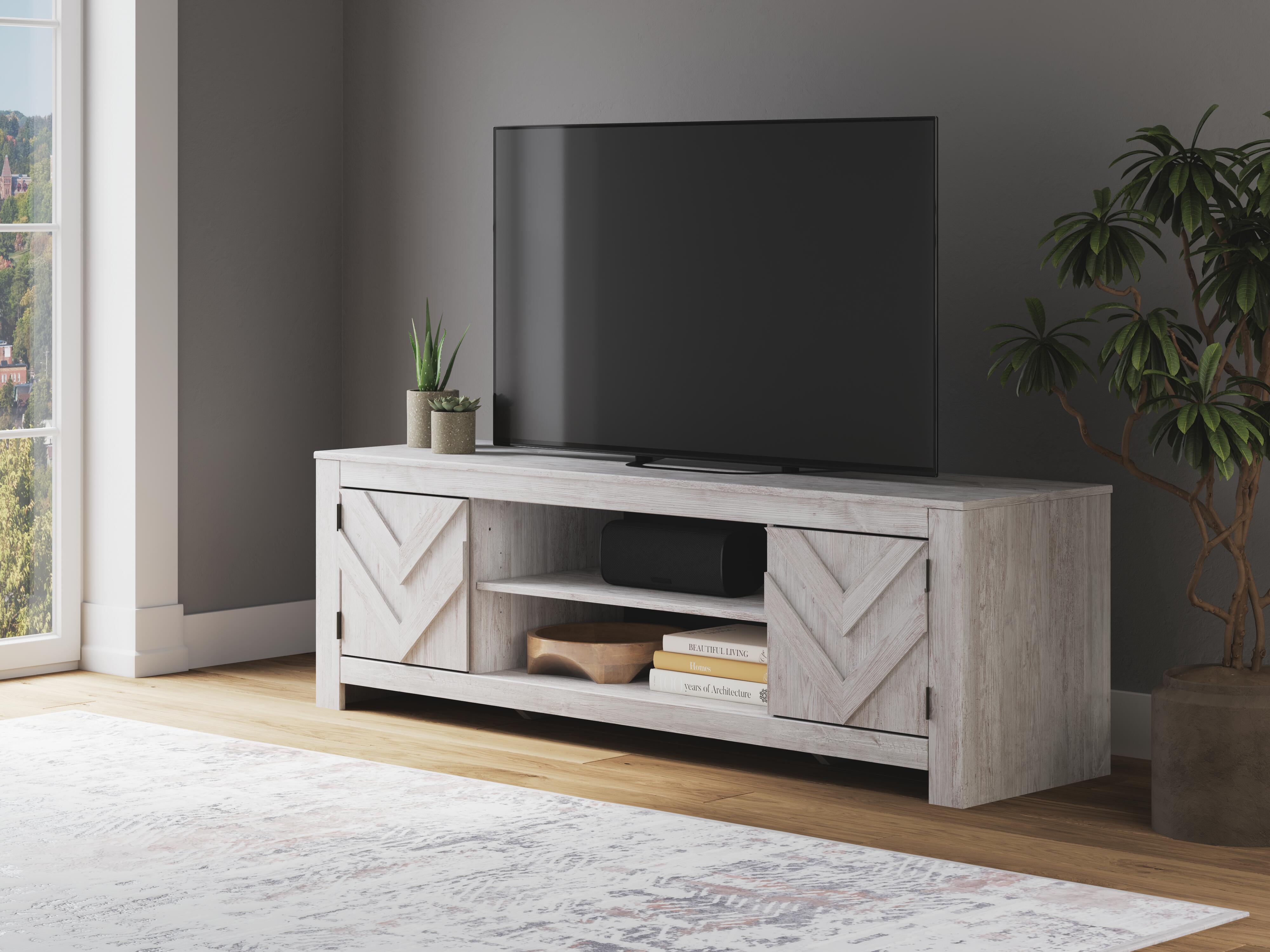 Dar Furniture - Ashley Furniture - Cayboni 71" TV Stand - 71" / Whitewash - W3788-68