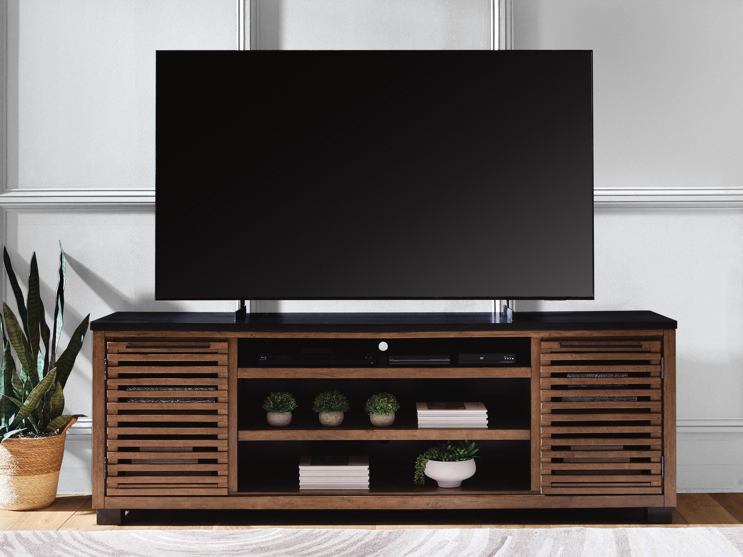 Dar Furniture - Ashley Furniture - Kallari 84" TV Stand - 84" / Warm Brown/Black - W737-78