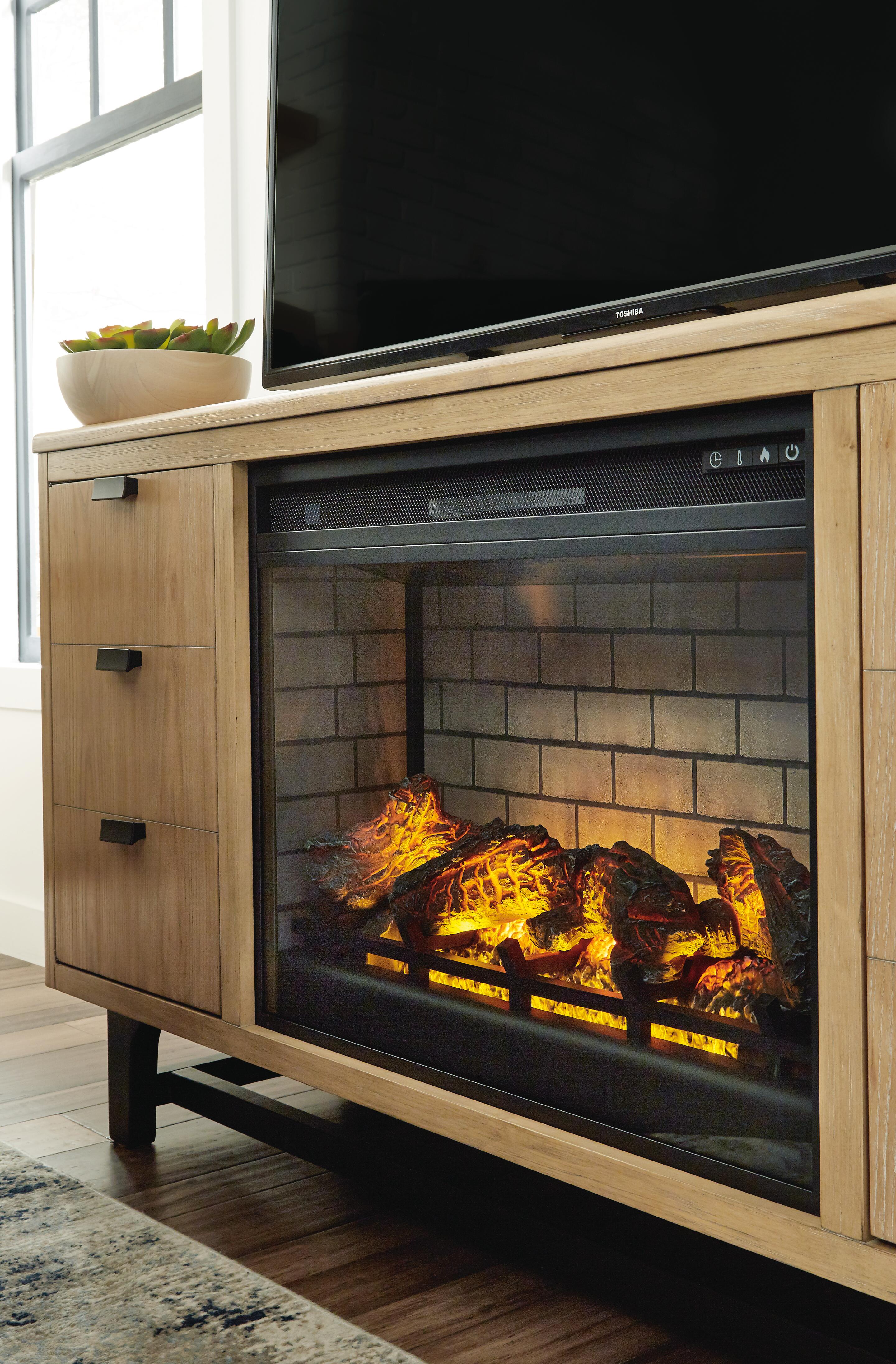 Dar Furniture - Ashley Furniture - Entertainment Accessories Electric Infrared Fireplace Insert - Electric Infrared Fireplace Insert / Black - W100-121