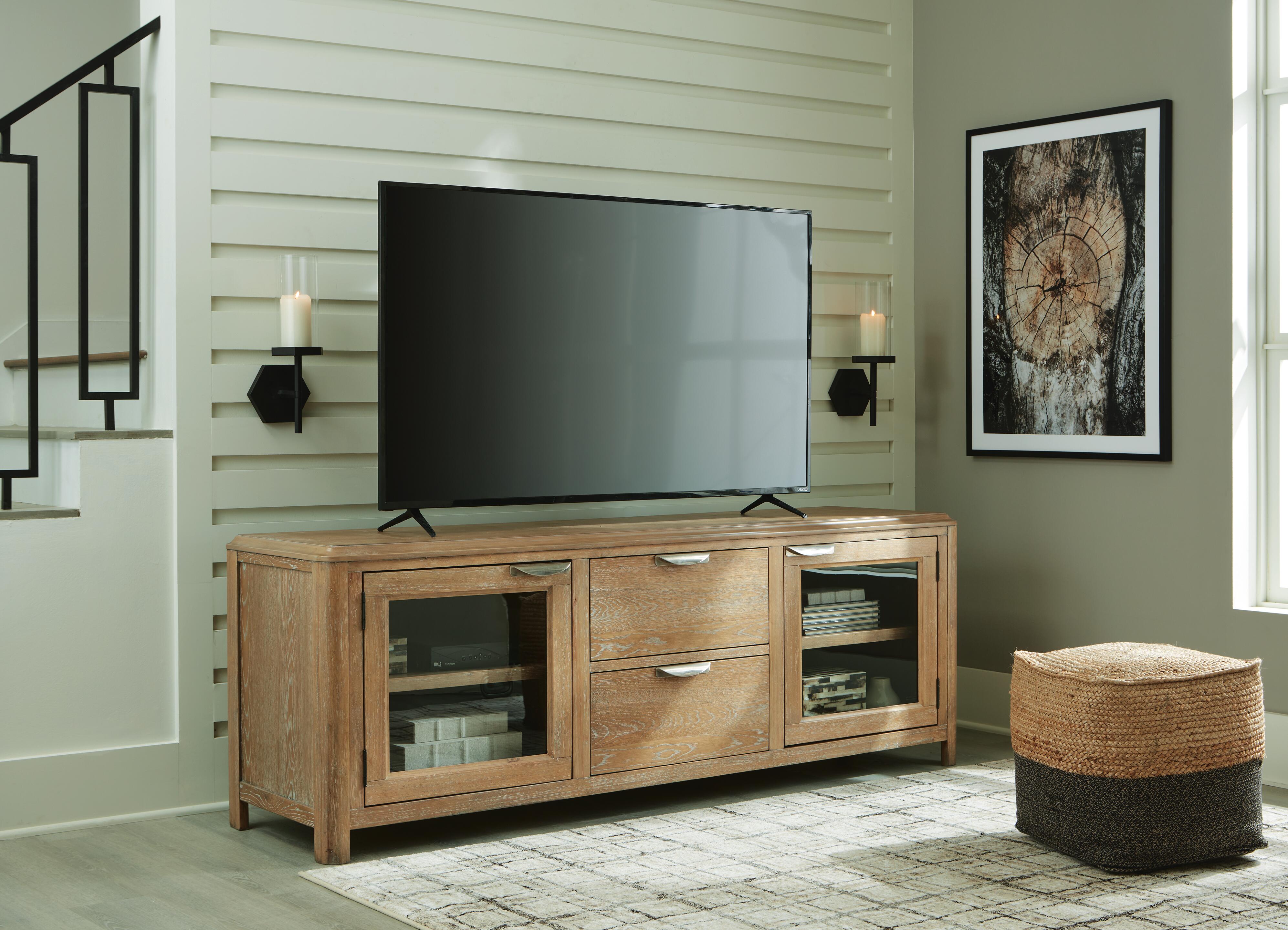 Dar Furniture - Ashley Furniture - Rencott 80" TV Stand - 80" / Light Brown - W781-68