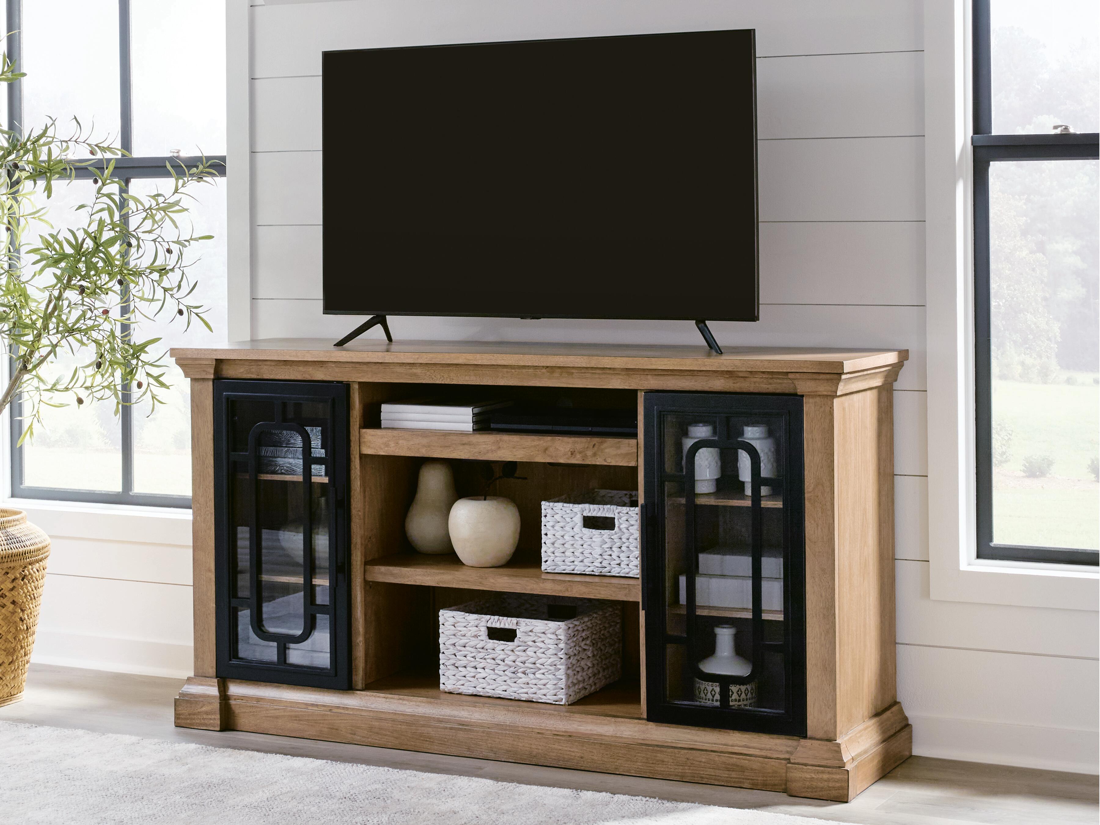 Dar Furniture - Ashley Furniture - Wittenmyer 72" TV Stand - 72" / Natural/Black - W794-68