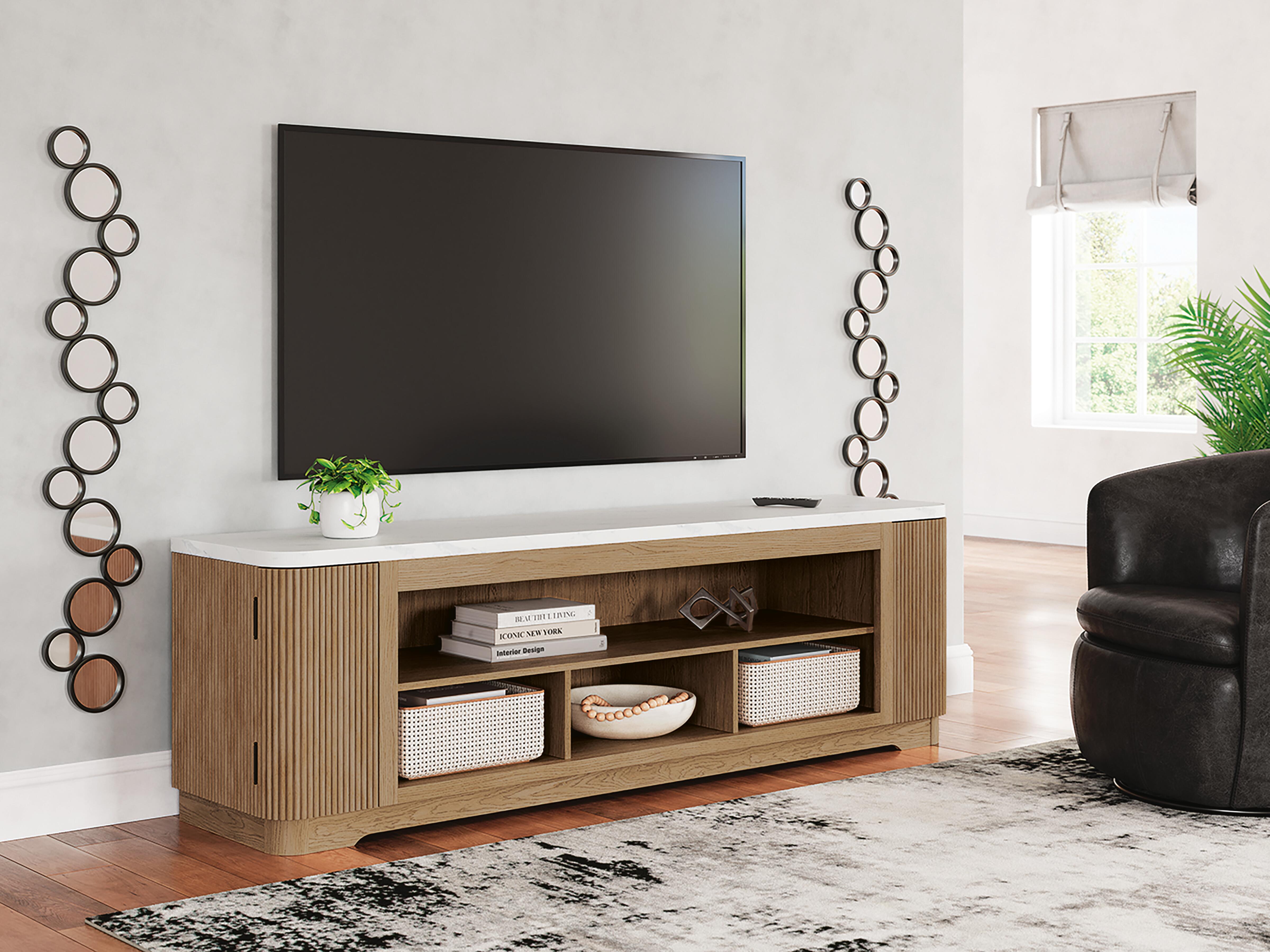 Dar Furniture - Ashley Furniture - Camdill 80" TV Stand - 80" / Light Brown - W808-68
