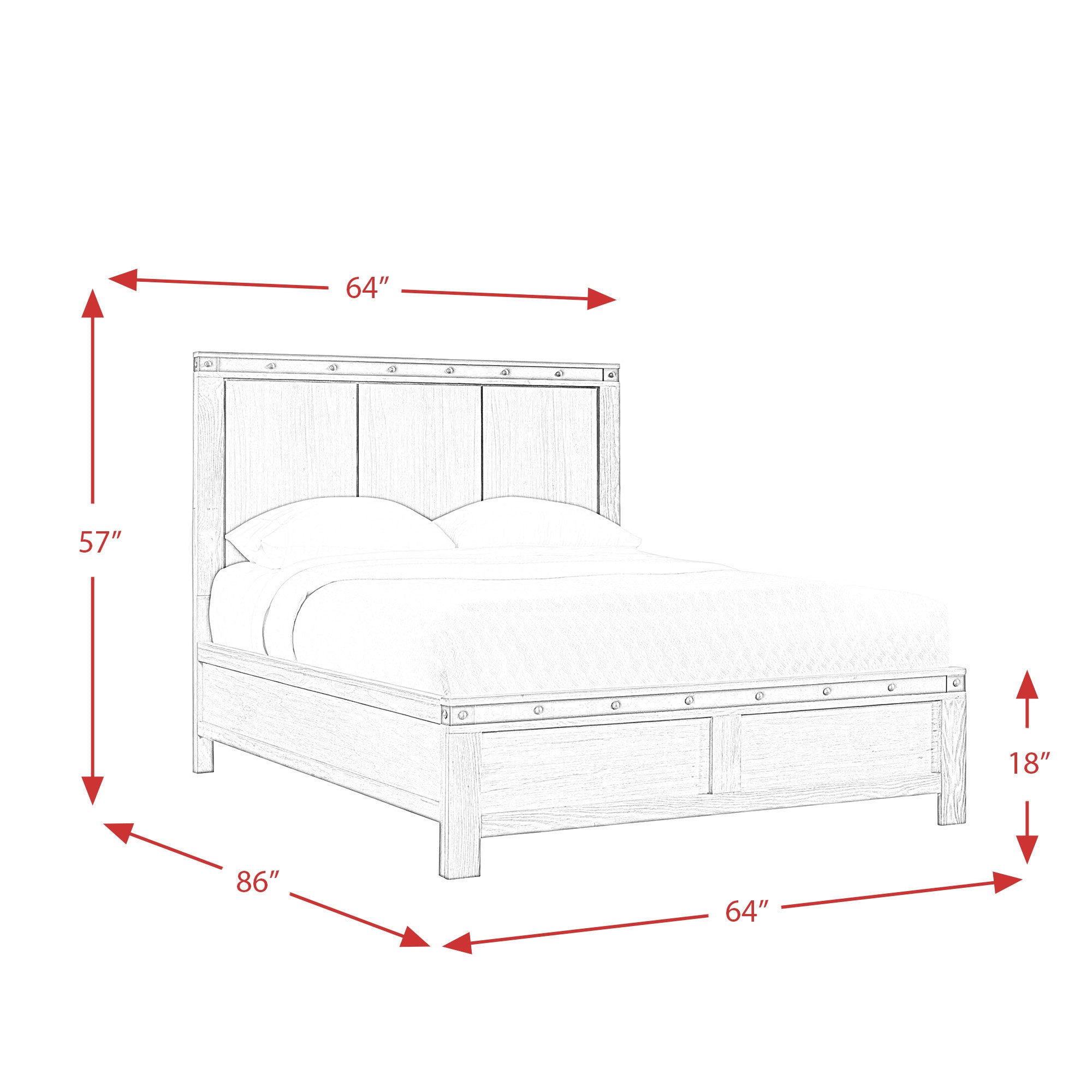 Wade Queen Panel Bed
