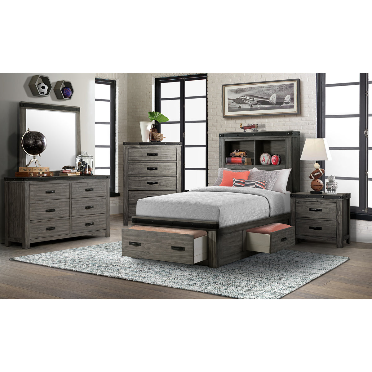 Wade Youth Twin Platform Storage Bed