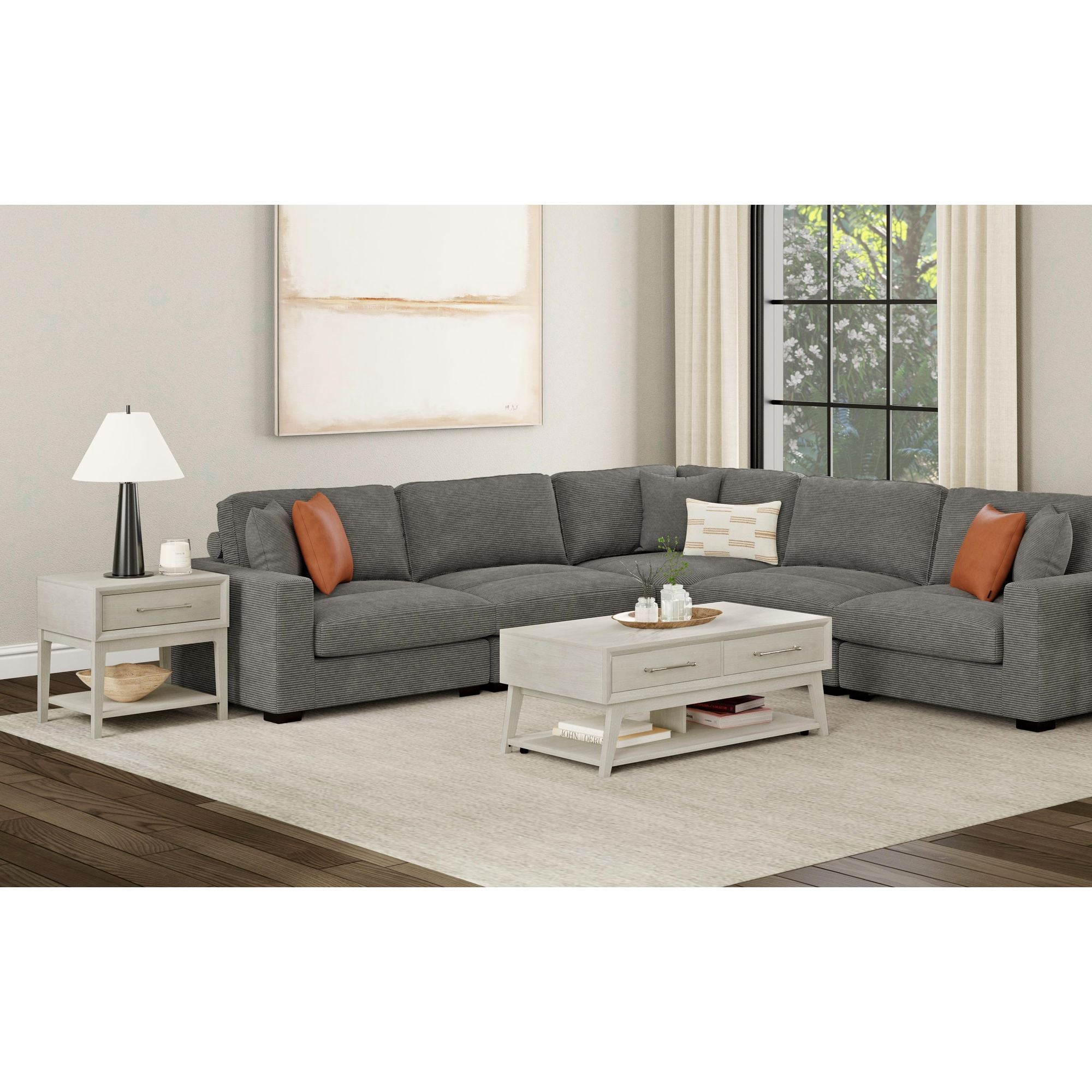 Westland Coffee Table with Casters in Almond