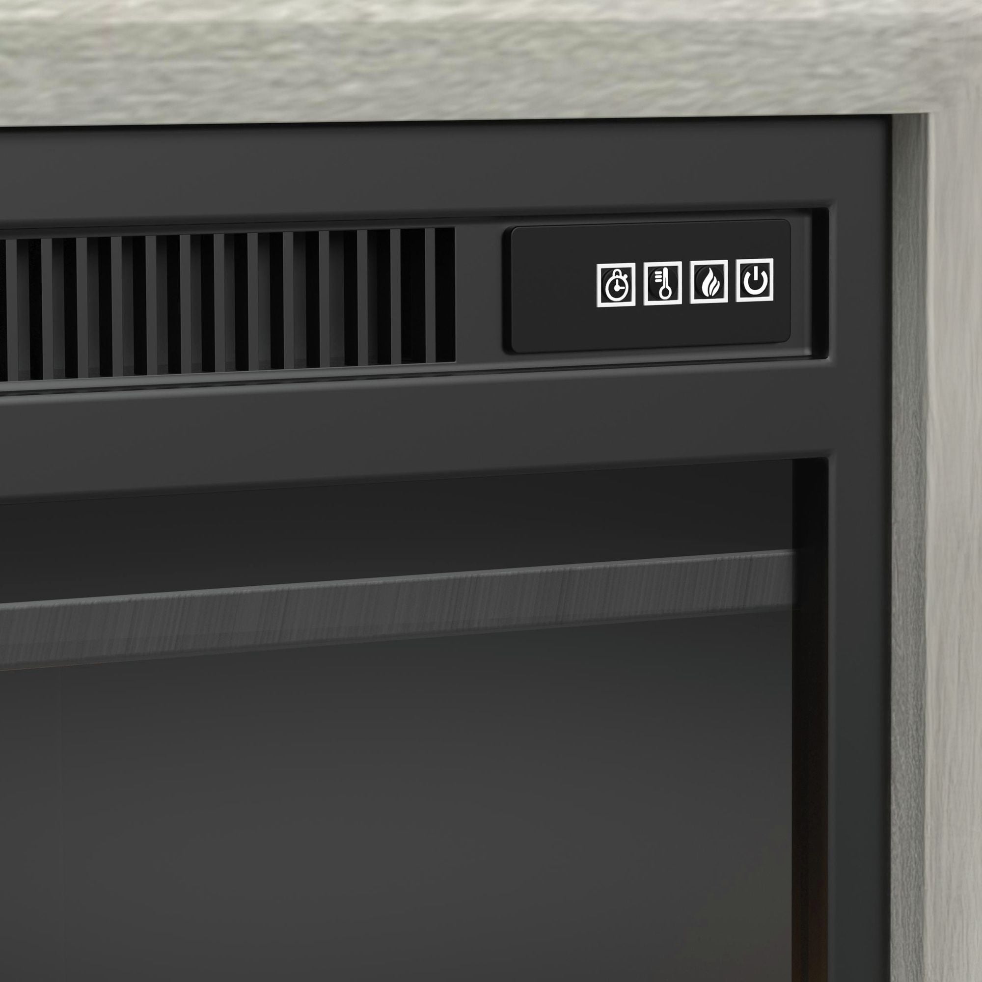 Westland 71" TV Console without Fireplace Insert in Almond
