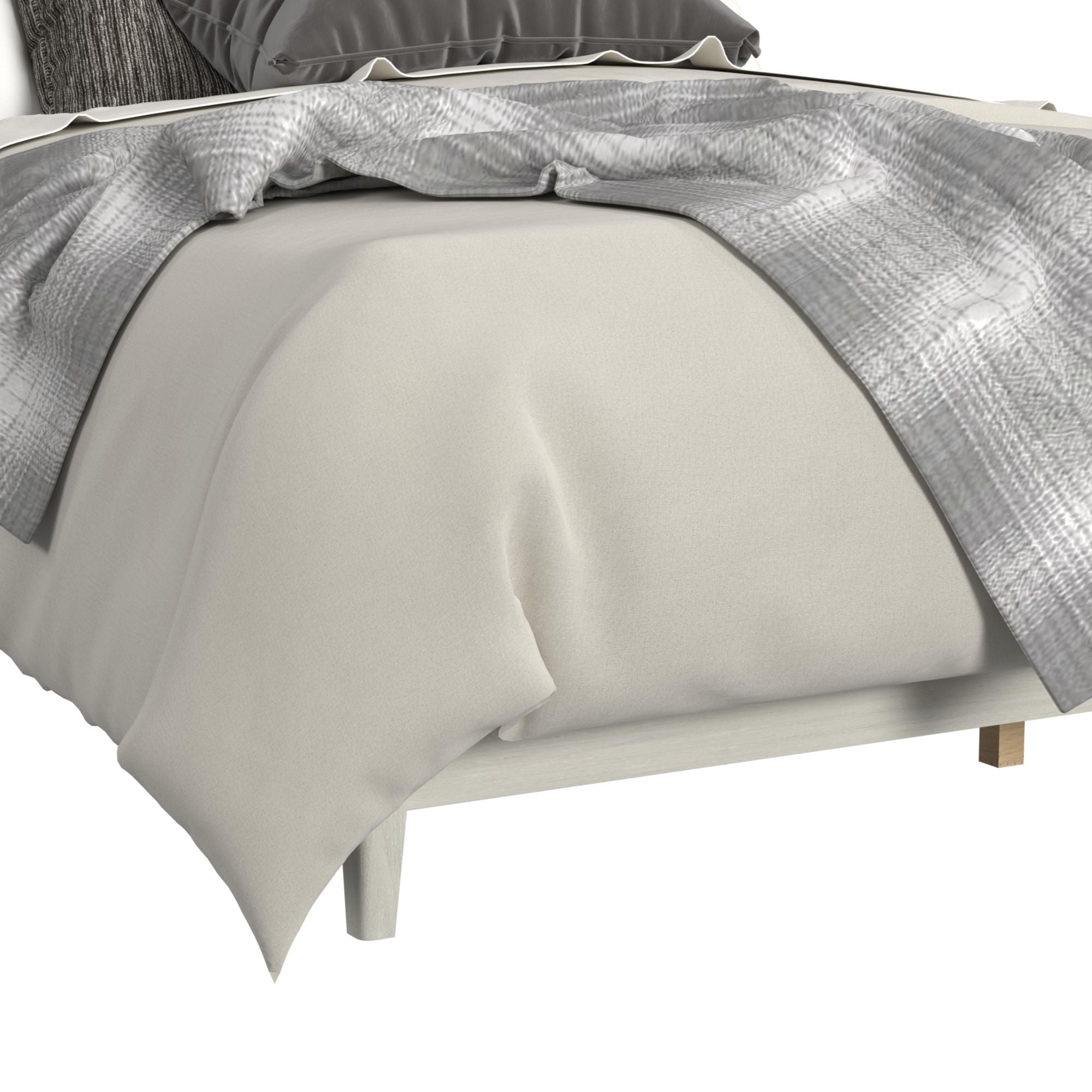 Westland Queen UPH Bed with Grey Fabric in Almond