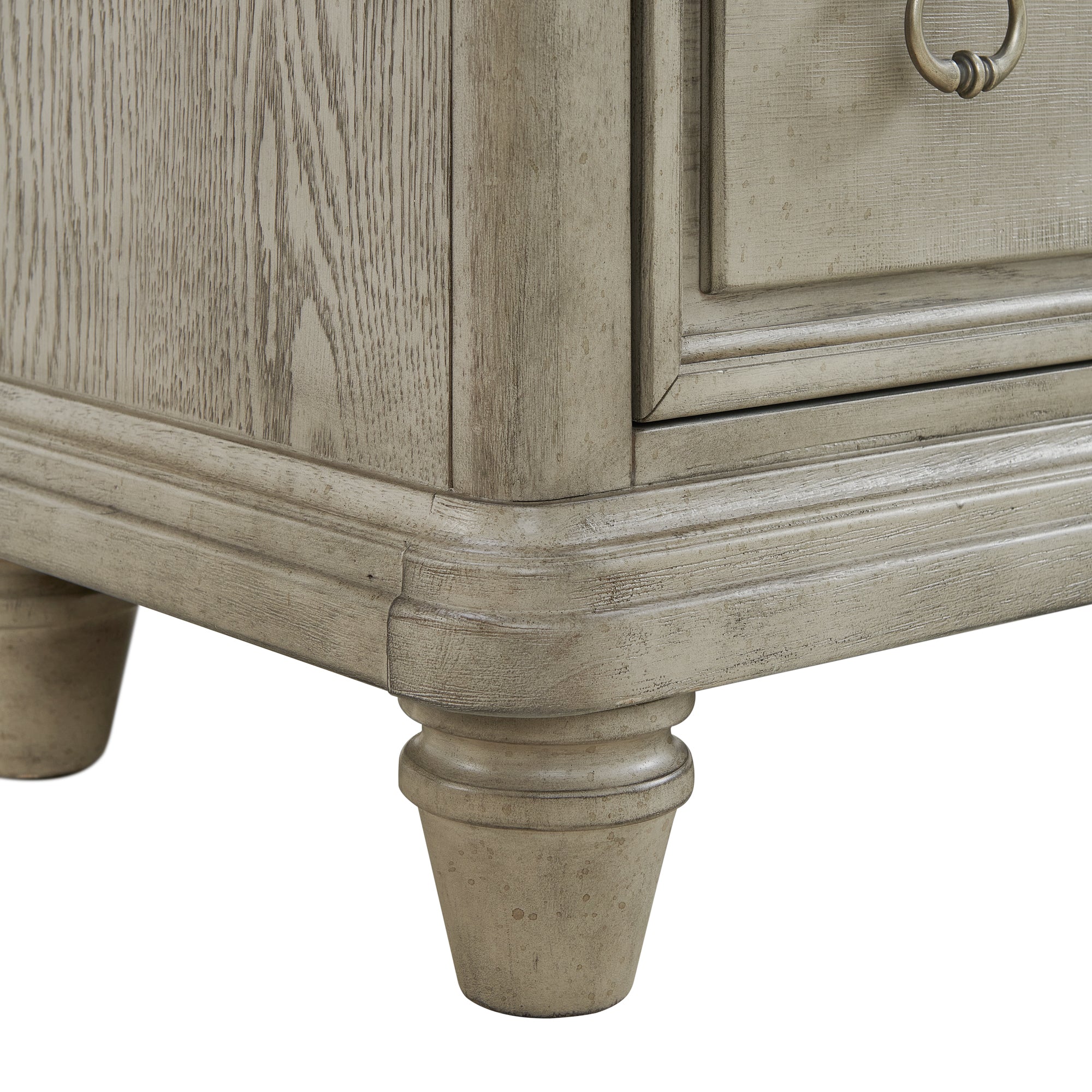 Whit-Ash 5-Drawer Chest in Light Grey