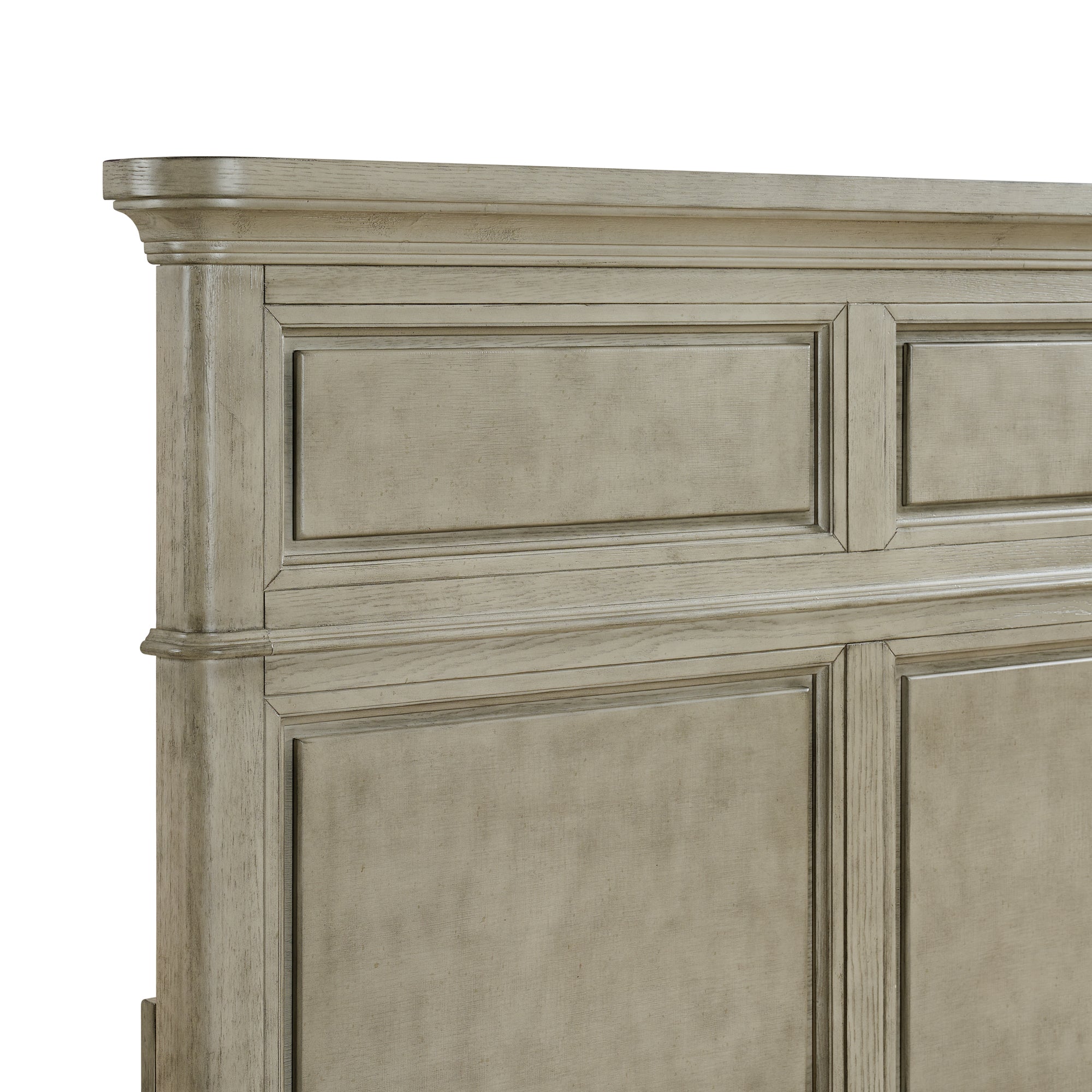 Whit-Ash Queen Panel Bed in Light Grey