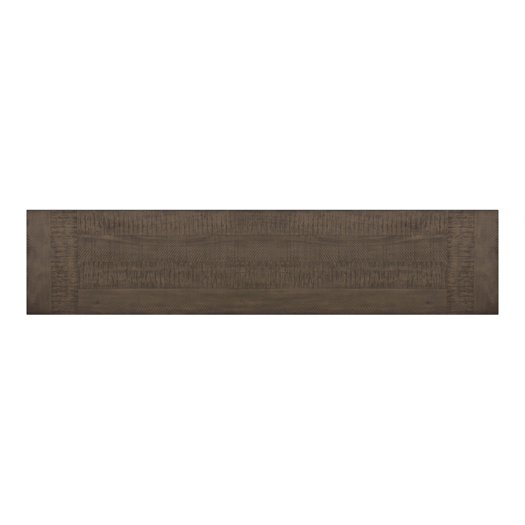 Yellowstone Dining Bench with Metal Bar cross in Medium Brown