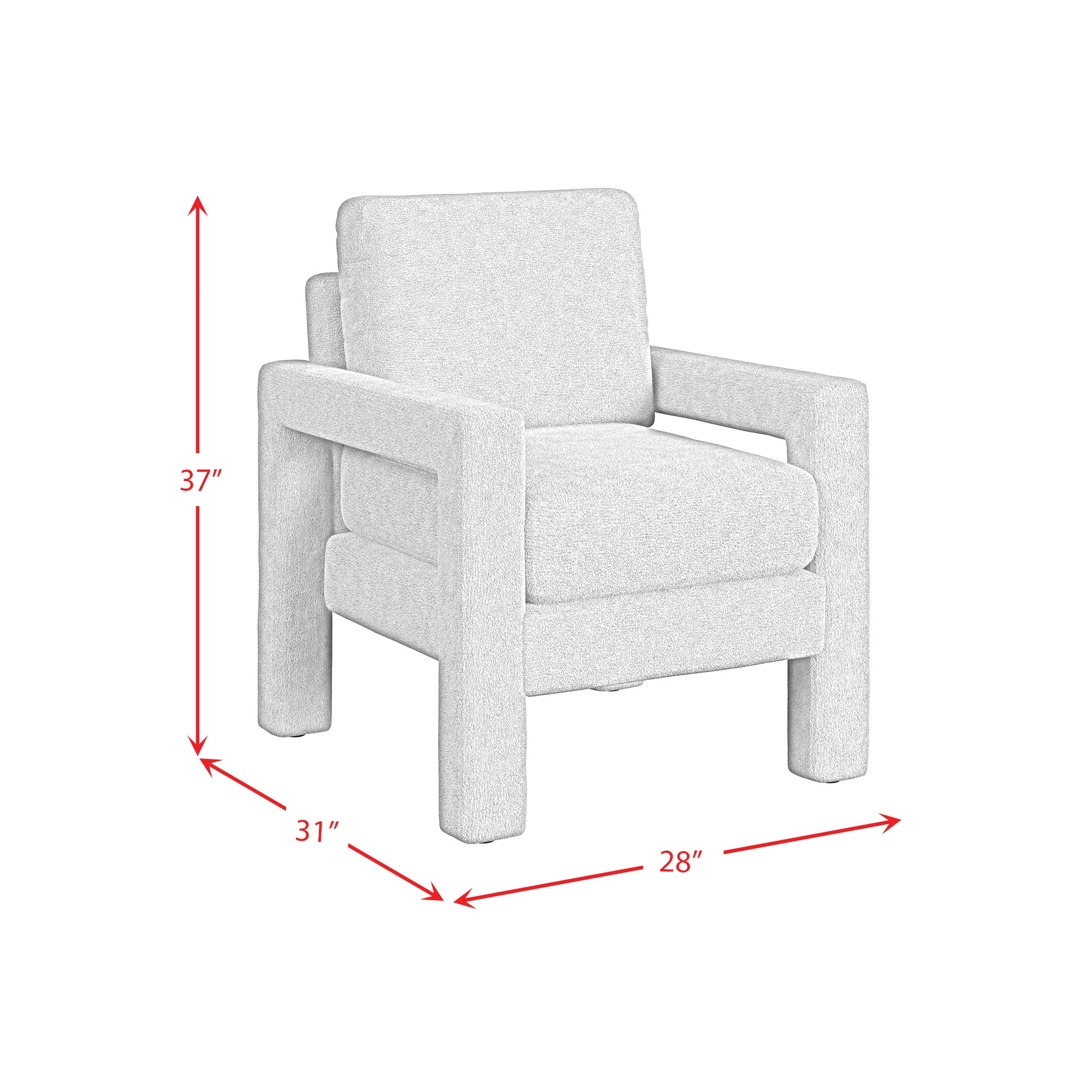 Zoey Chair in Balina Light Grey