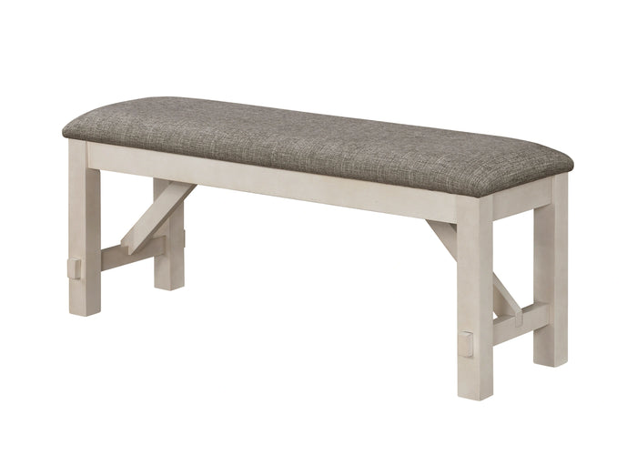 Crown Mark Maribelle Bench In Chalk/Grey