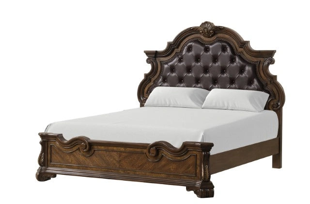 Leovanni Bed Dark Brown