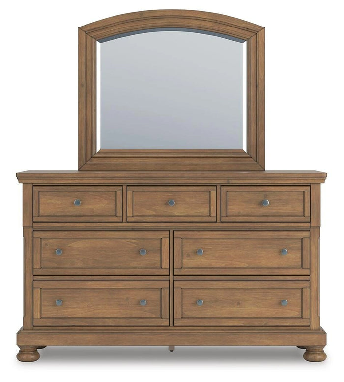 Feddinger Bedroom Set (Queen Bed, Dresser, Mirror, and Nightstand)
