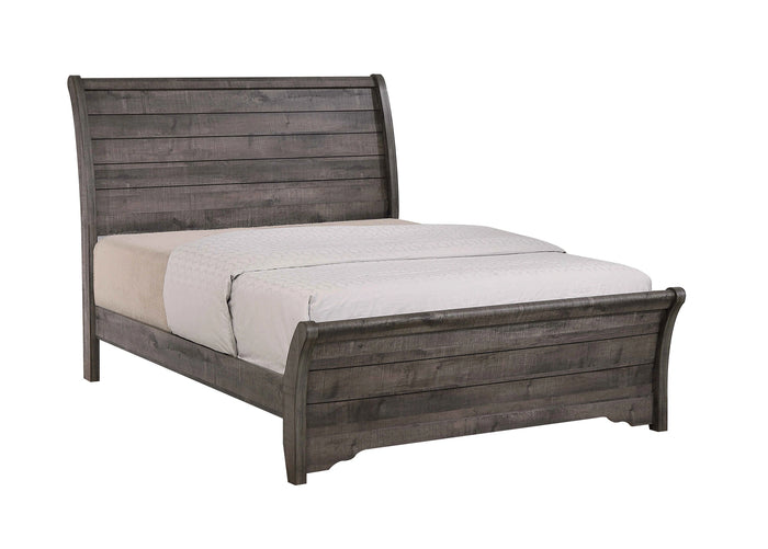 Coralee Sleigh Bed In Gray