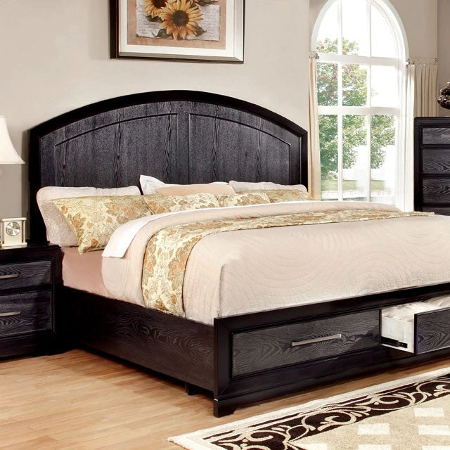 Bridger Queen & E.King Bed Gray/Black
